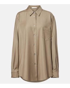 The Row Pino Virgin Wool Shirt - Natural