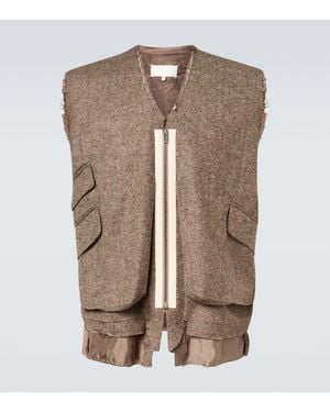Maison Margiela Wool Gilet - Brown