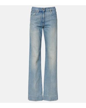 Valentino Wide-Leg Low-Rise Jeans - Blau