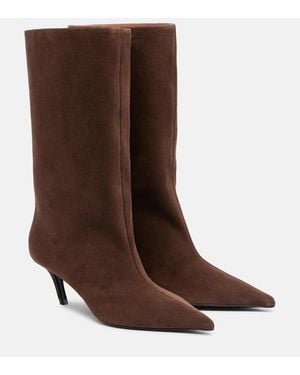 AMINA MUADDI Bottes Fiona En Daim - Marron