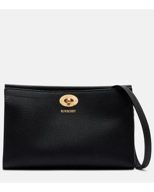 Burberry Schultertasche Aus Leder - Schwarz