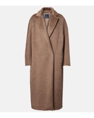 Max Mara Mantel Giorgia Aus Alpakawolle, Wolle Und Kaschmir - Braun