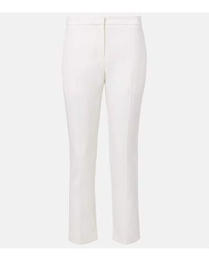 McQueen Cropped-Schlaghose Aus Woll-Gabardine - Weiß