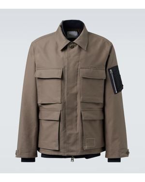 Sacai Jacke Aus Baumwolle - Braun