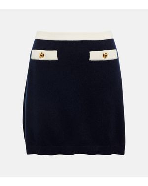 Miu Miu Mini-Jupe En Cachemire - Bleu