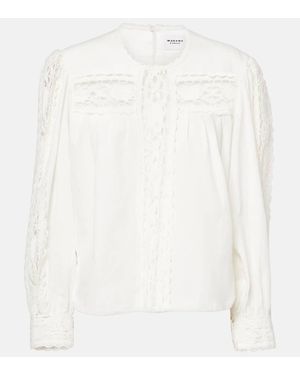 Isabel Marant Bluse Valmira Aus Leinen Und Baumwolle - Weiß