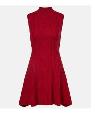 STAUD Minikleid Charade Aus Strick - Rot