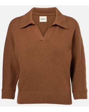 KHAITE Herve Cashmere Sweater - Brown