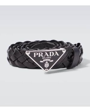 Prada Guertel Aus Leder - Schwarz