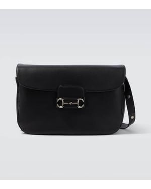 Gucci 1955 Horsebit Aura Leather Crossbody Bag - Black