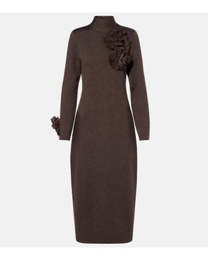 Oscar de la Renta Abito Midi - Marrone