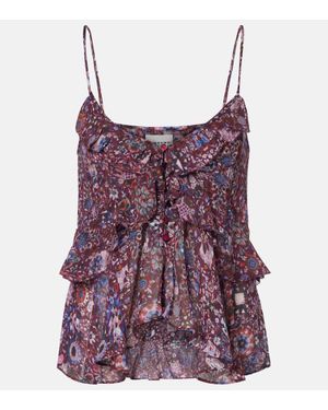 Isabel Marant Top Briara Con Stampa - Viola