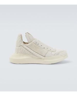 Rick Owens Zapatillas De Pelo De Becerro - Blanco