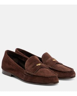Veronica Beard Loafers Aus Veloursleder - Braun
