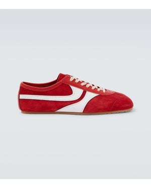 Dries Van Noten Suede Sneakers - Red