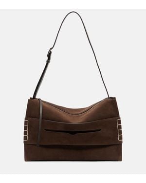 JW Anderson Tote Bag Loafer Aus Veloursleder - Braun