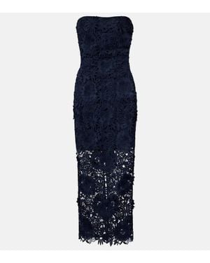 ROTATE BIRGER CHRISTENSEN Lace Midi Dress - Blue