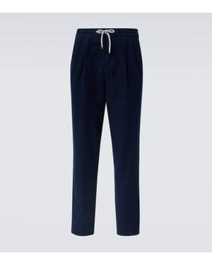 Brunello Cucinelli Hose Aus Baumwoll-Cord - Blau