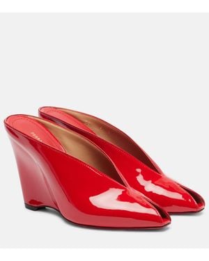 Ferragamo Wedges Alicia Aus Lackleder - Rot