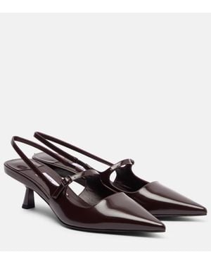 Jimmy Choo Didi 45 Leather Slingback Pumps - Brown
