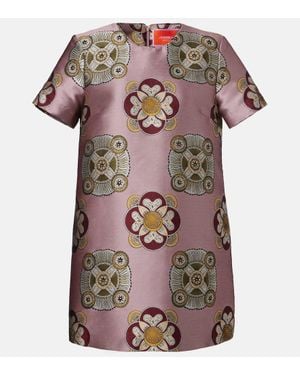 La DoubleJ Minikleid Swing Aus Jacquard - Pink