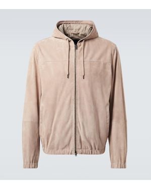 Herno Bomberjacke Aus Leder - Natur