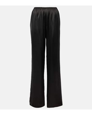 Co. Essentials Silk Straight Pants - Black