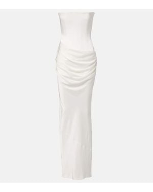 Alex Perry Robe De Mariee En Crepe De Satin - Blanc