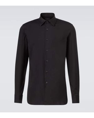 Prada Cotton-Blend Shirt - Black