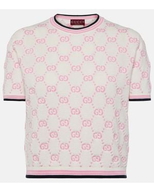 Gucci Cotton Jersey Sweatshirt - Pink