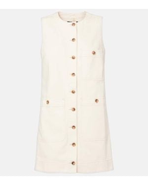 Veronica Beard Minikleid Oakley Aus Denim - Natur