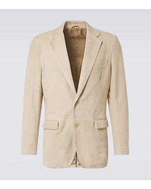 Lardini Eszenon Suede Blazer - Natural