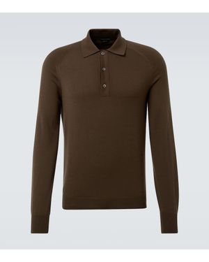 Tom Ford Wool Polo Shirt - Brown