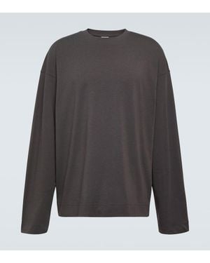 Dries Van Noten Longsleeve Aus Baumwoll-Jersey - Grau