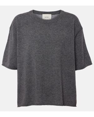 Lisa Yang Cila Knitted Cashmere T-Shirt - Gray