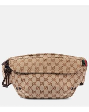 Gucci Gg Small Canvas Belt Bag - Brown