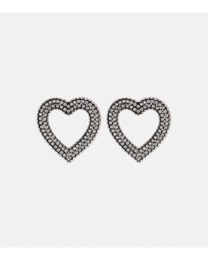 Balenciaga Heart 2.0 Ohrringe mit Kristallen - Mettallic
