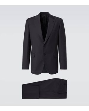 Brioni Anzug Trevi Aus Wolle Und Mohair - Blau