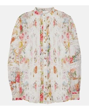 CAMILLA Bedruckte Bluse Sew Yesterday Aus Baumwolle - Mehrfarbig