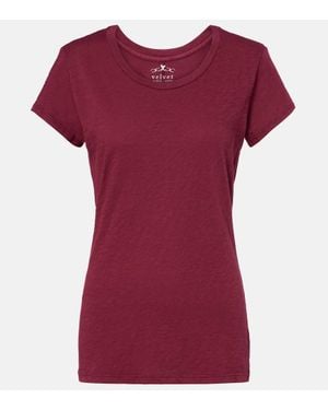 Velvet Odelia Cotton Jersey T-Shirt - Red