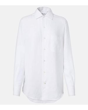 Loro Piana Chemise Andre Oversize En Lin - Blanc
