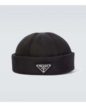 Prada Gesteppte Re-Nylon Beanie - Schwarz