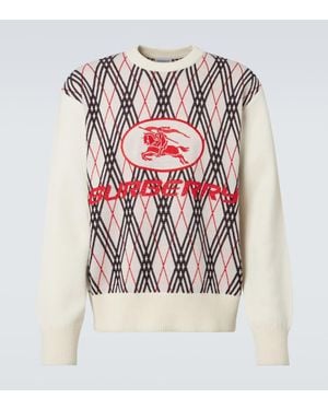 Burberry Argyle Jacquard Sweater - White