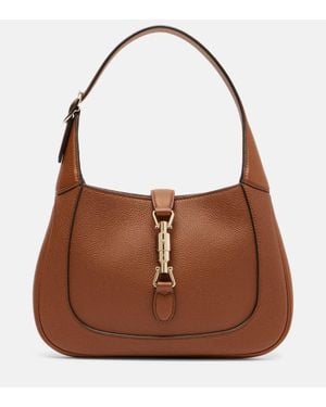 Gucci Jackie 1961 Small Leather Shoulder Bag - Brown
