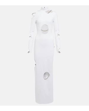 Christopher Kane Abito Lungo Con Cut-Out - Bianco
