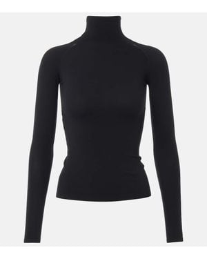 Alaïa Longsleeve Aus Jersey - Blau