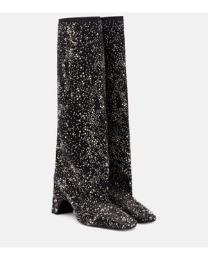 Coperni Embellished Knee-High Boots - Black