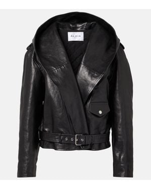 Alaïa Biker Leather Jacket - Black