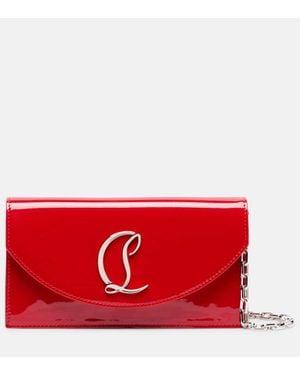 Christian Louboutin Loubi54 Patent Leather Clutch - Red