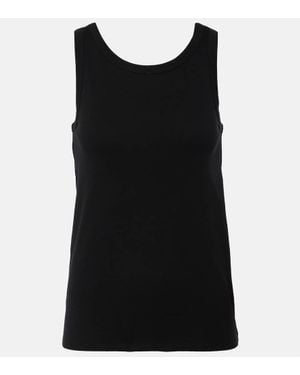 The Row Frankie Cotton Jersey Tank Top - Black